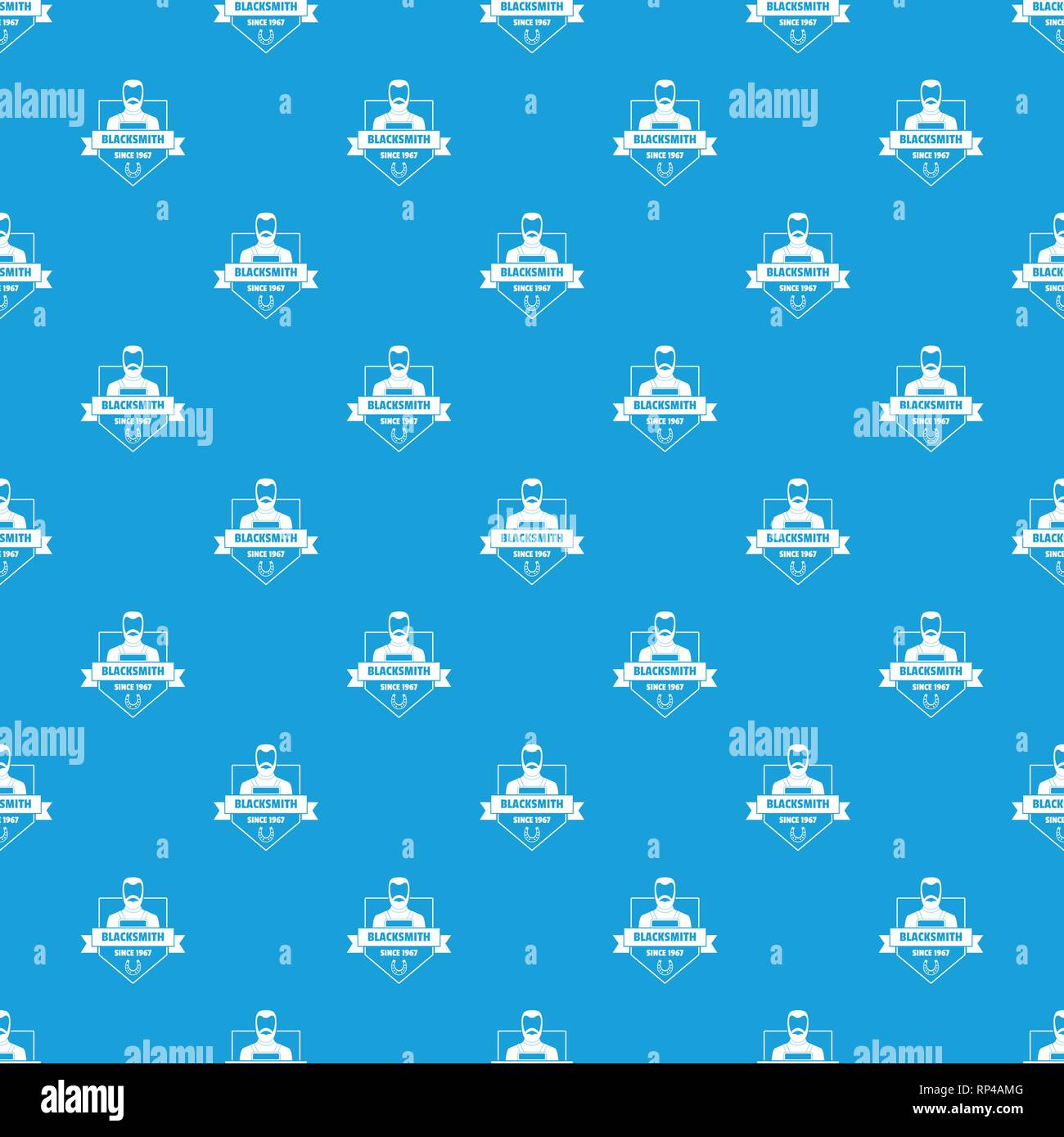 Metalwork pattern vector seamless blue Stock Vector