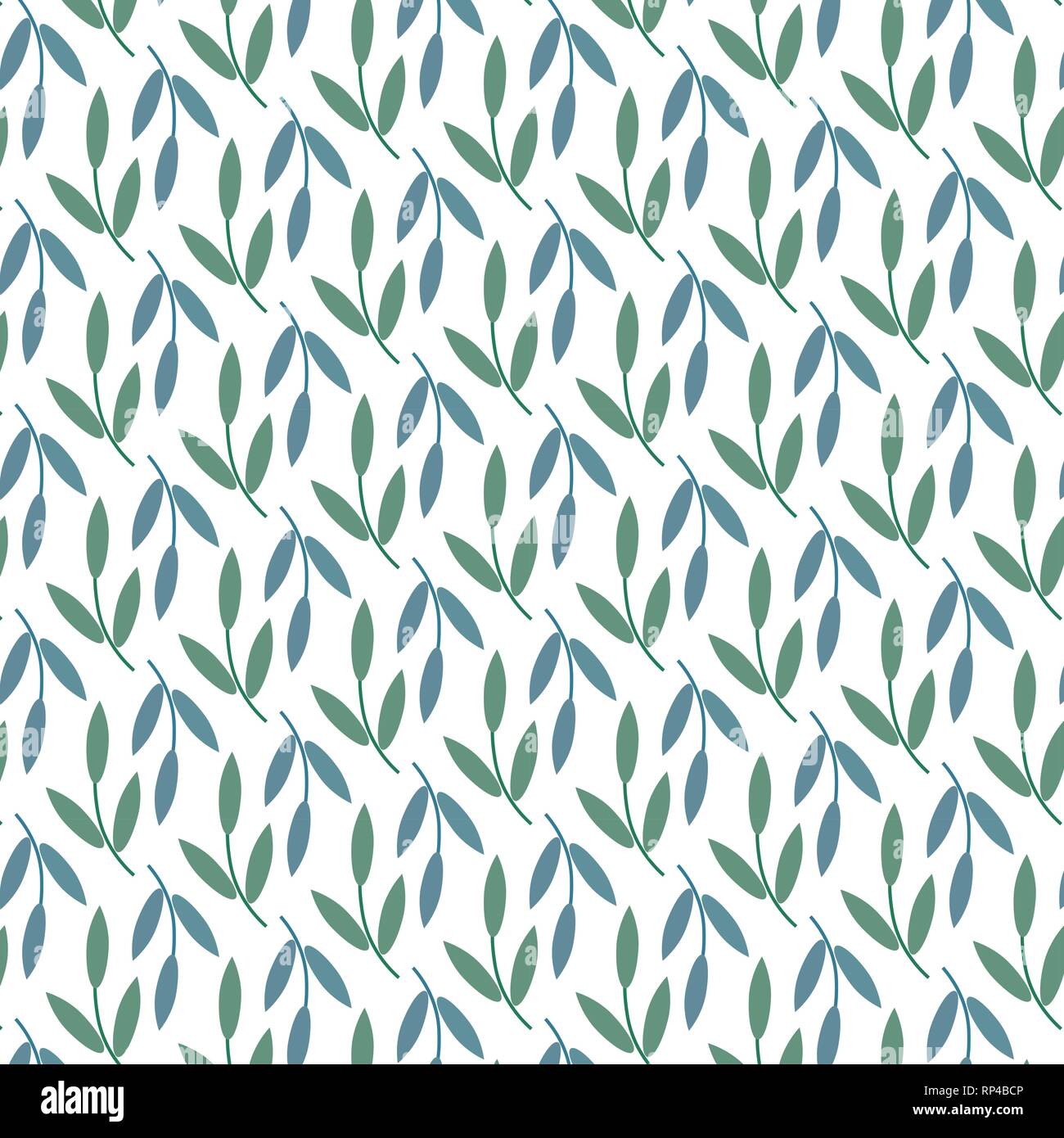 pattern of leaves and flowers, decorative floral design Stock Vector ...