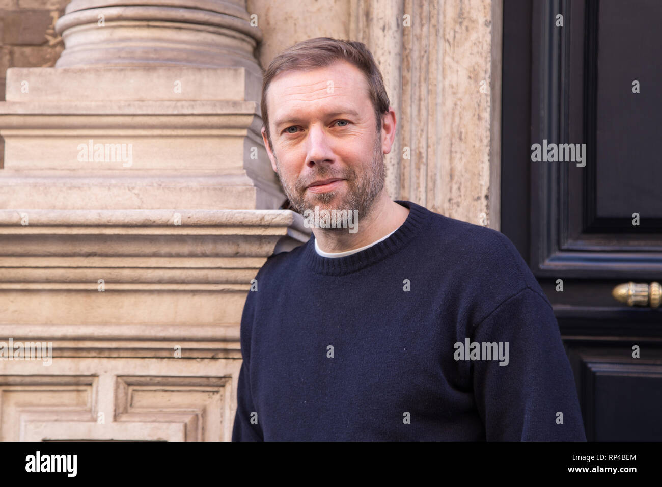 Rome, Italy. 20th Feb, 2019. Jakob Cedergren during the photocall in Rome with the Danish actor Jakob Cedergren, for presentation of the film 'The Guilty' directed by Gustav Moller Credit: Matteo Nardone/Pacific Press/Alamy Live News Stock Photo