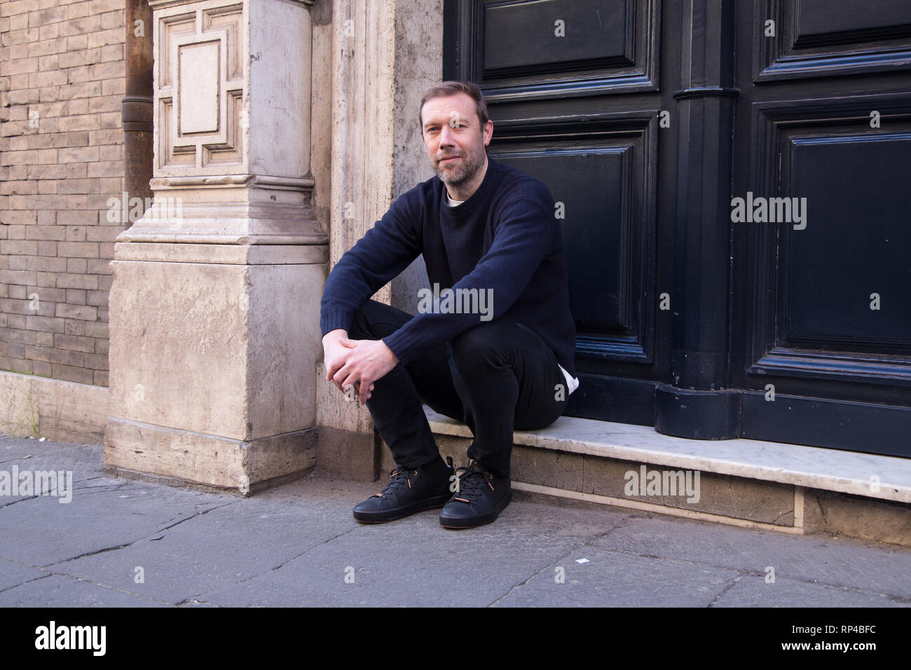 Rome, Italy. 20th Feb, 2019. Jakob Cedergren during the photocall in Rome with the Danish actor Jakob Cedergren, for presentation of the film 'The Guilty' directed by Gustav Moller Credit: Matteo Nardone/Pacific Press/Alamy Live News Stock Photo