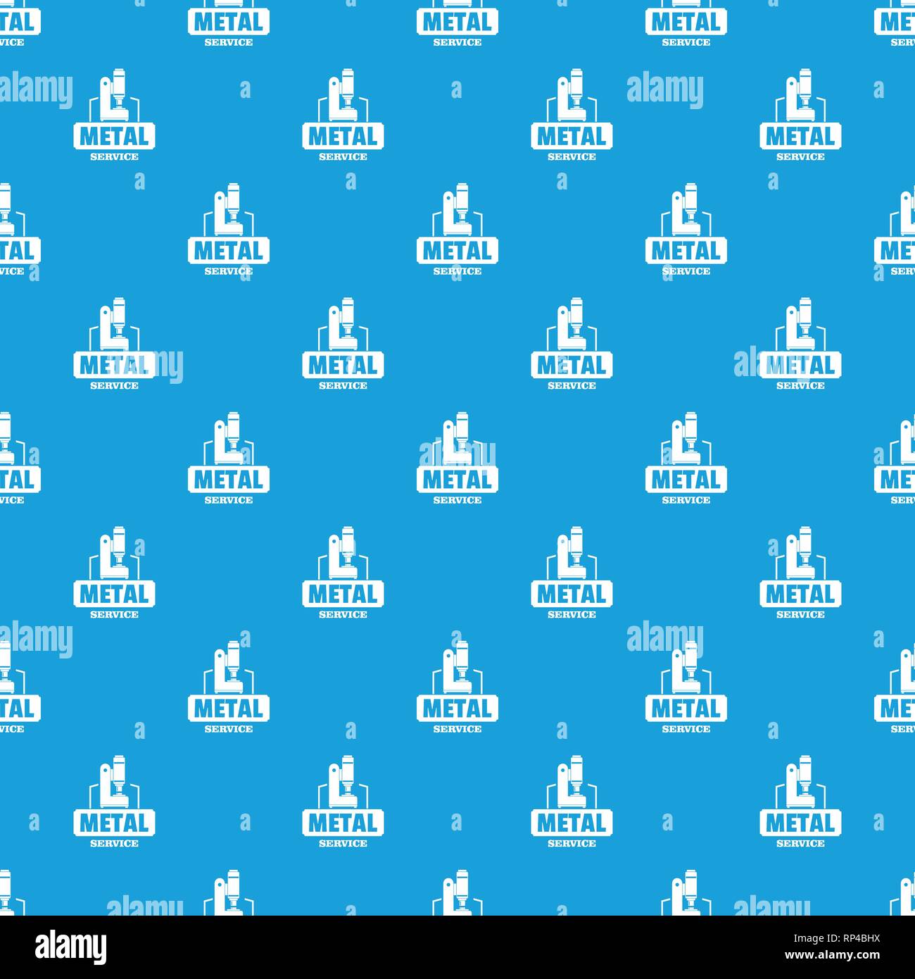 Metal service pattern vector seamless blue Stock Vector