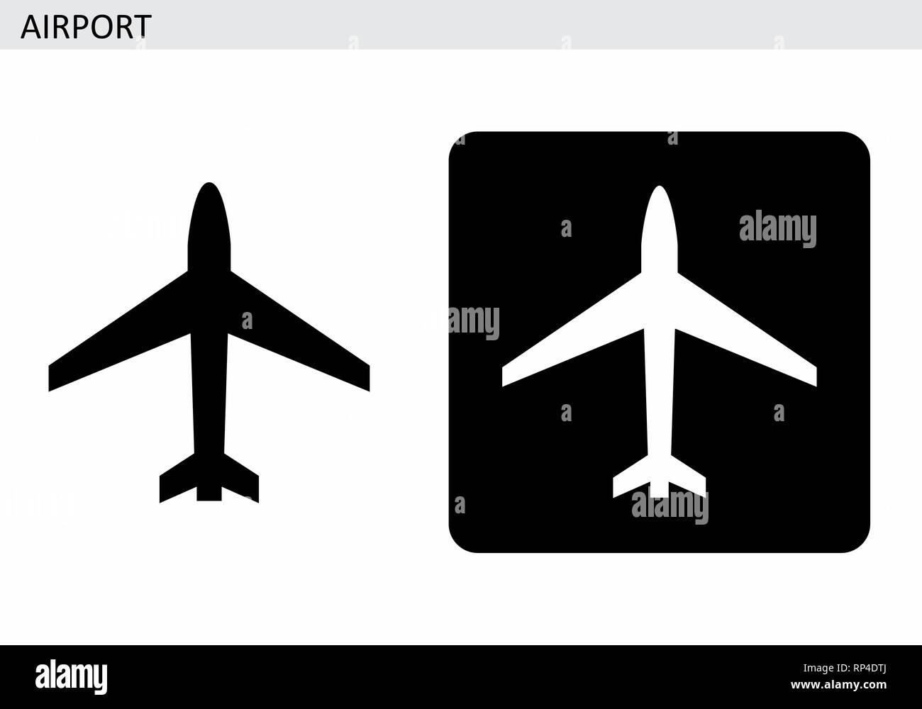 Airport icons illustration Stock Vector Image & Art - Alamy