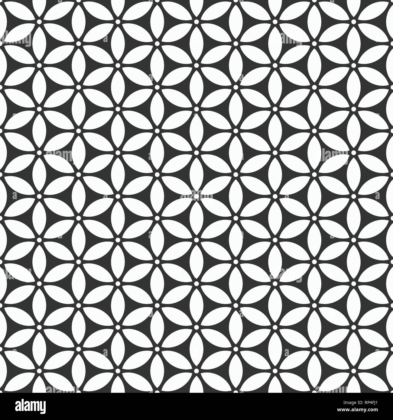 Abstract seamless pattern. Modern stylish texture. Repeating geometric  shapes. Stylized flower pattern. Vector monochrome background Stock Vector  Image & Art - Alamy