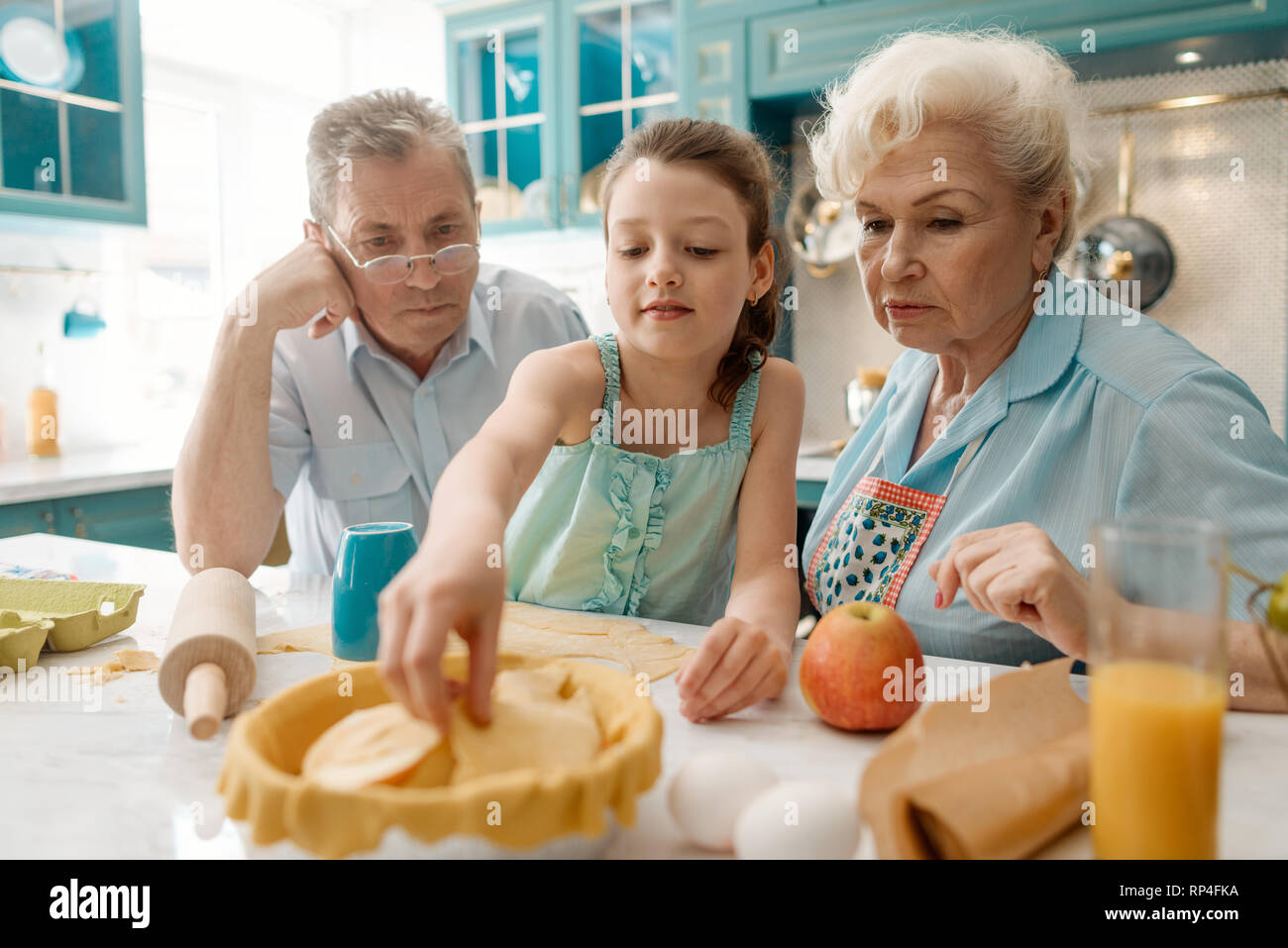 Woman apple pie slice hi-res stock photography and images - Alamy