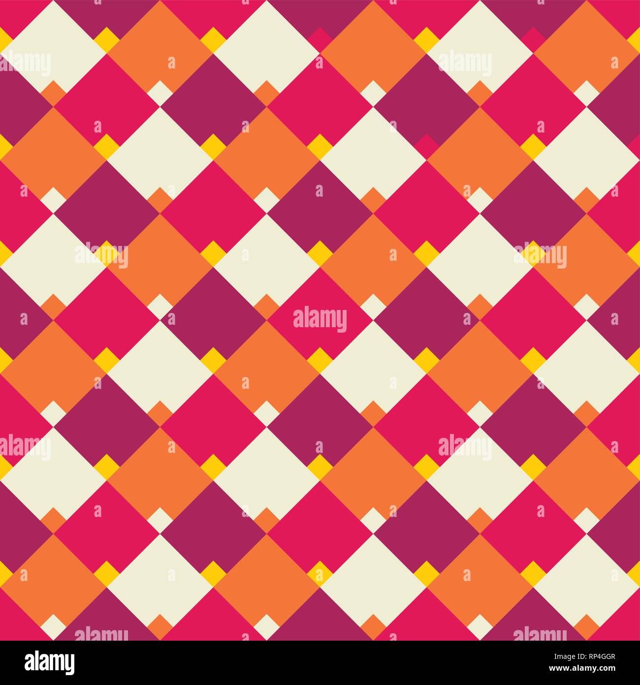Abstract geometric rhombus seamless pattern. Color vector background. Stock Vector