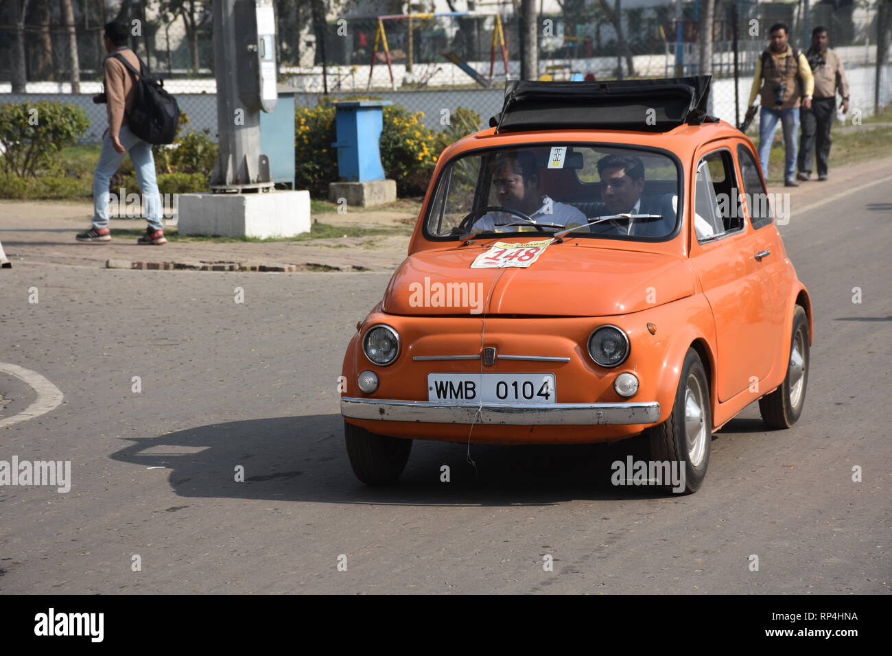 1972 Fiat 500 car with 8 hp engine. WMB 0104 India. Stock Photo