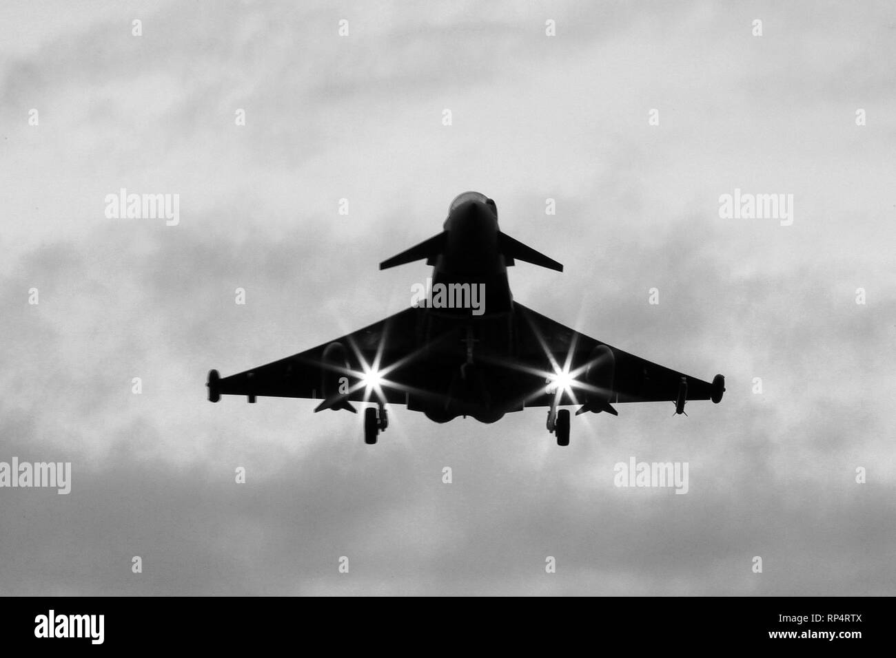 Eurofighter landing Black and White Stock Photos & Images - Alamy