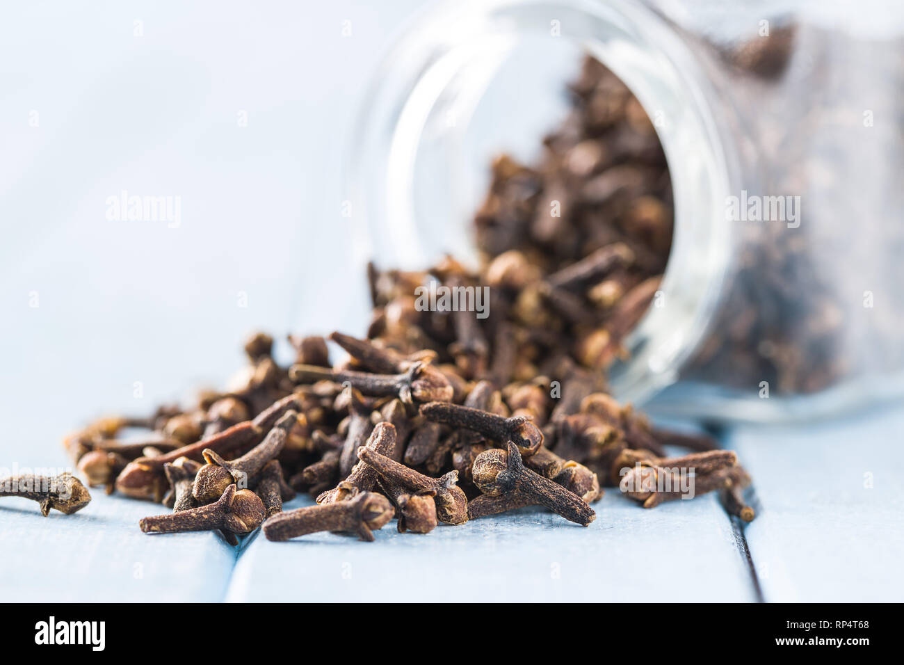 Carnation, dried clove spice on kitchen table Stock Photo Alamy