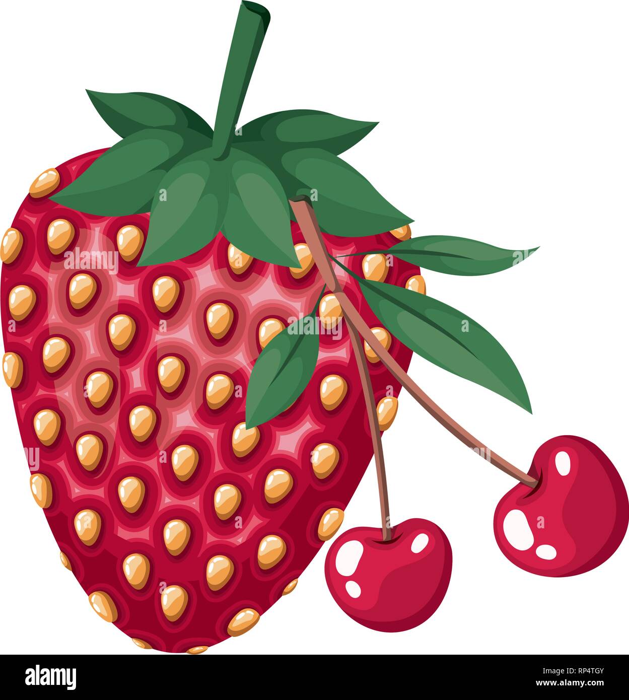 strawberry fruit isolated icon Stock Vector Image & Art - Alamy
