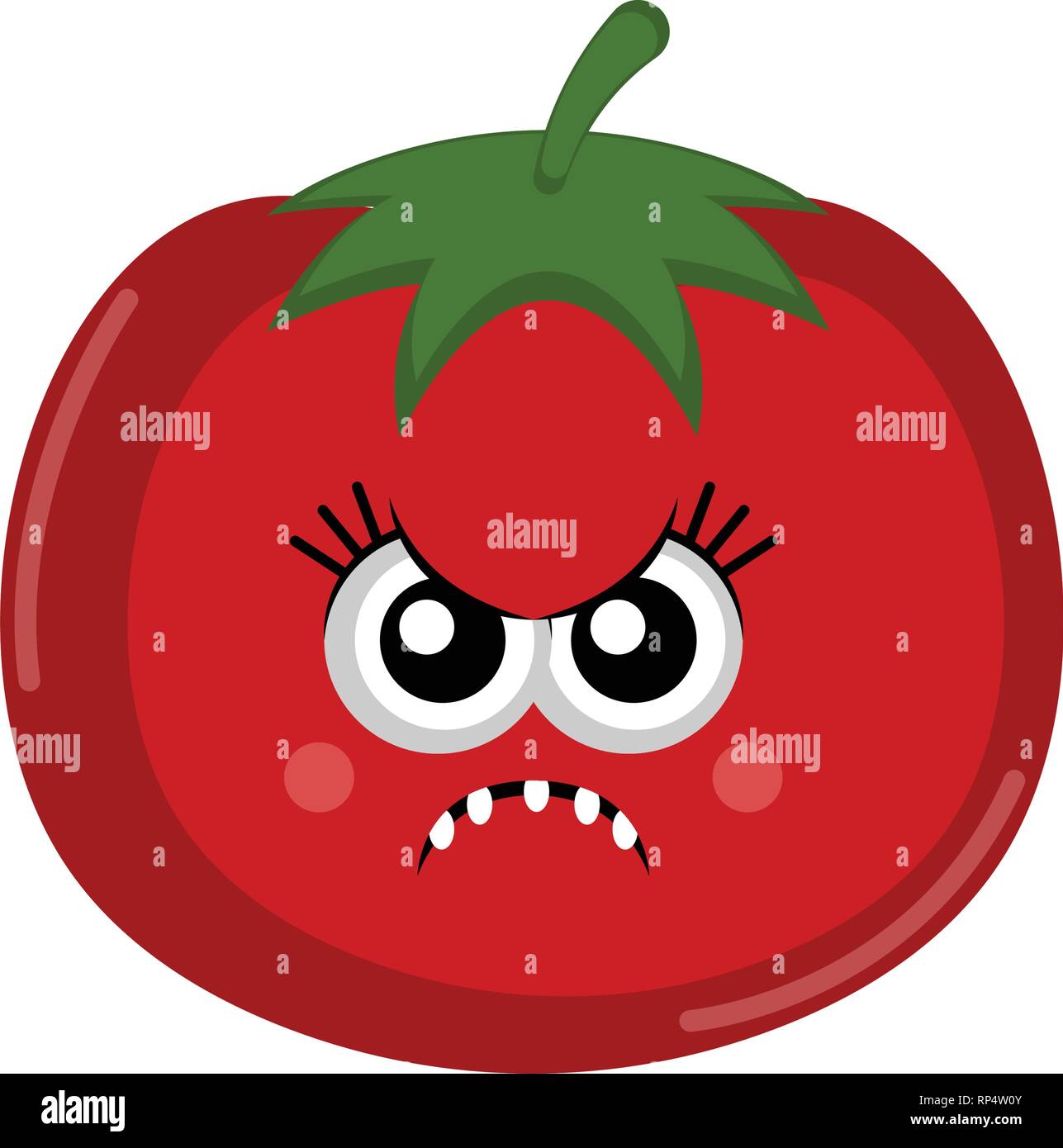 Isolated angry tomato cartoon Stock Vector Image & Art Alamy