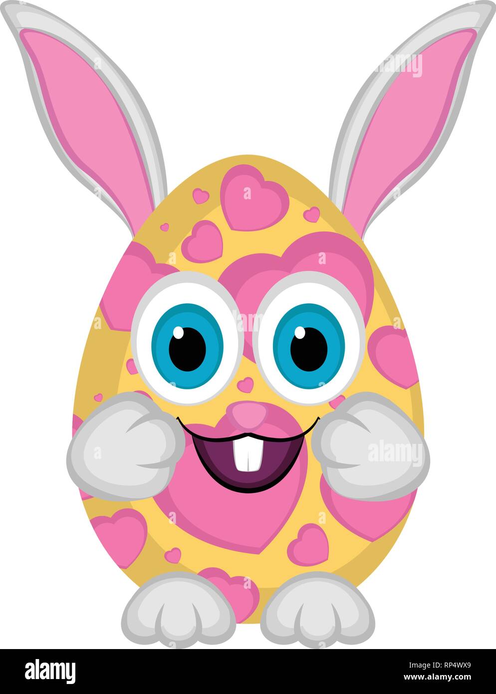 Cute easter bunny egg Stock Vector Image & Art - Alamy