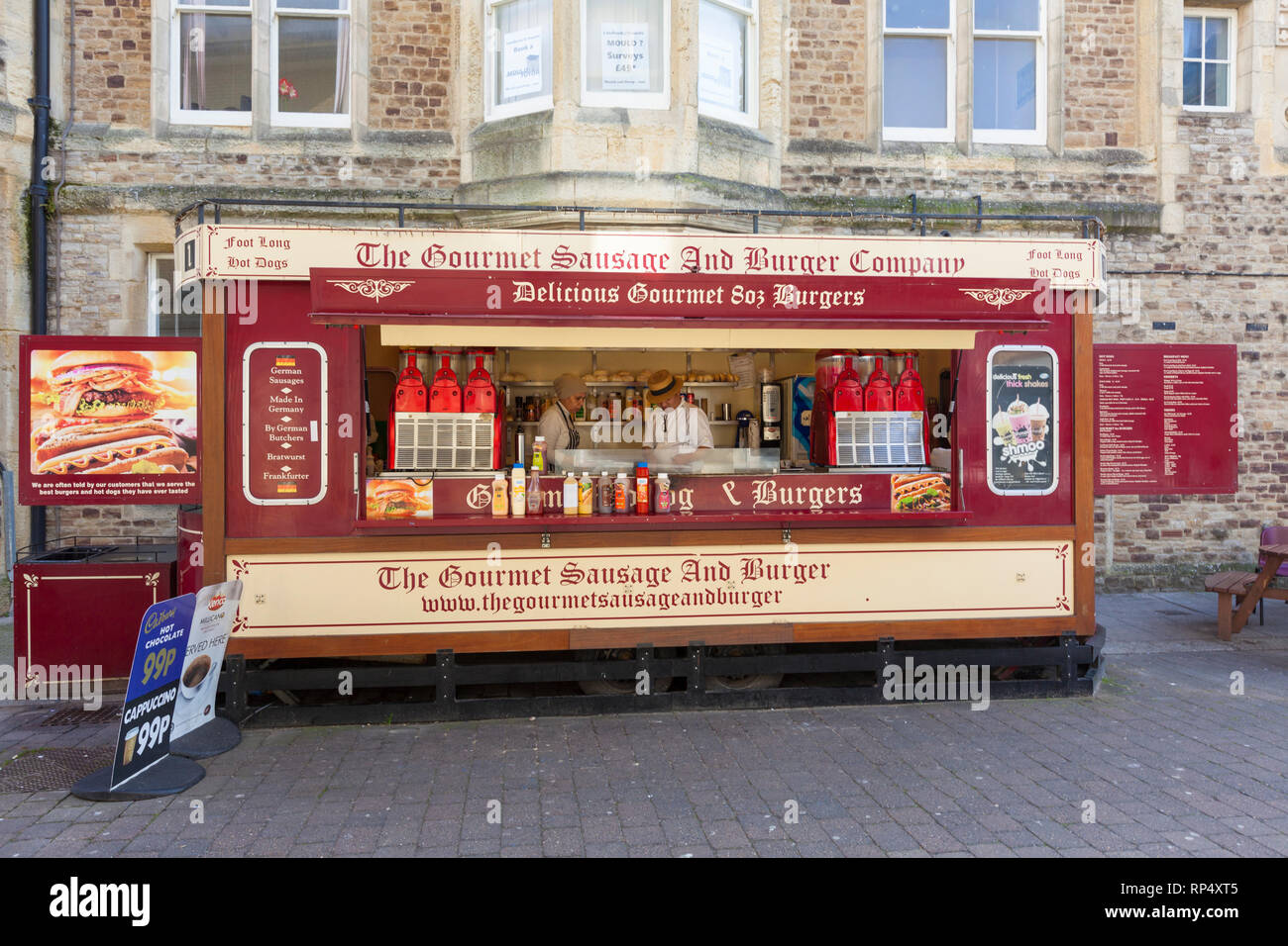 The gourmet sausage and burger company, hastings, east sussex, uk Stock Photo