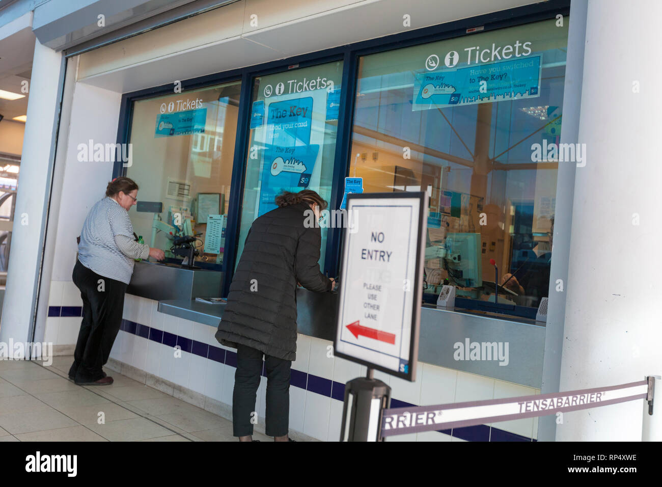 Ticket office hastings train station hires stock photography and