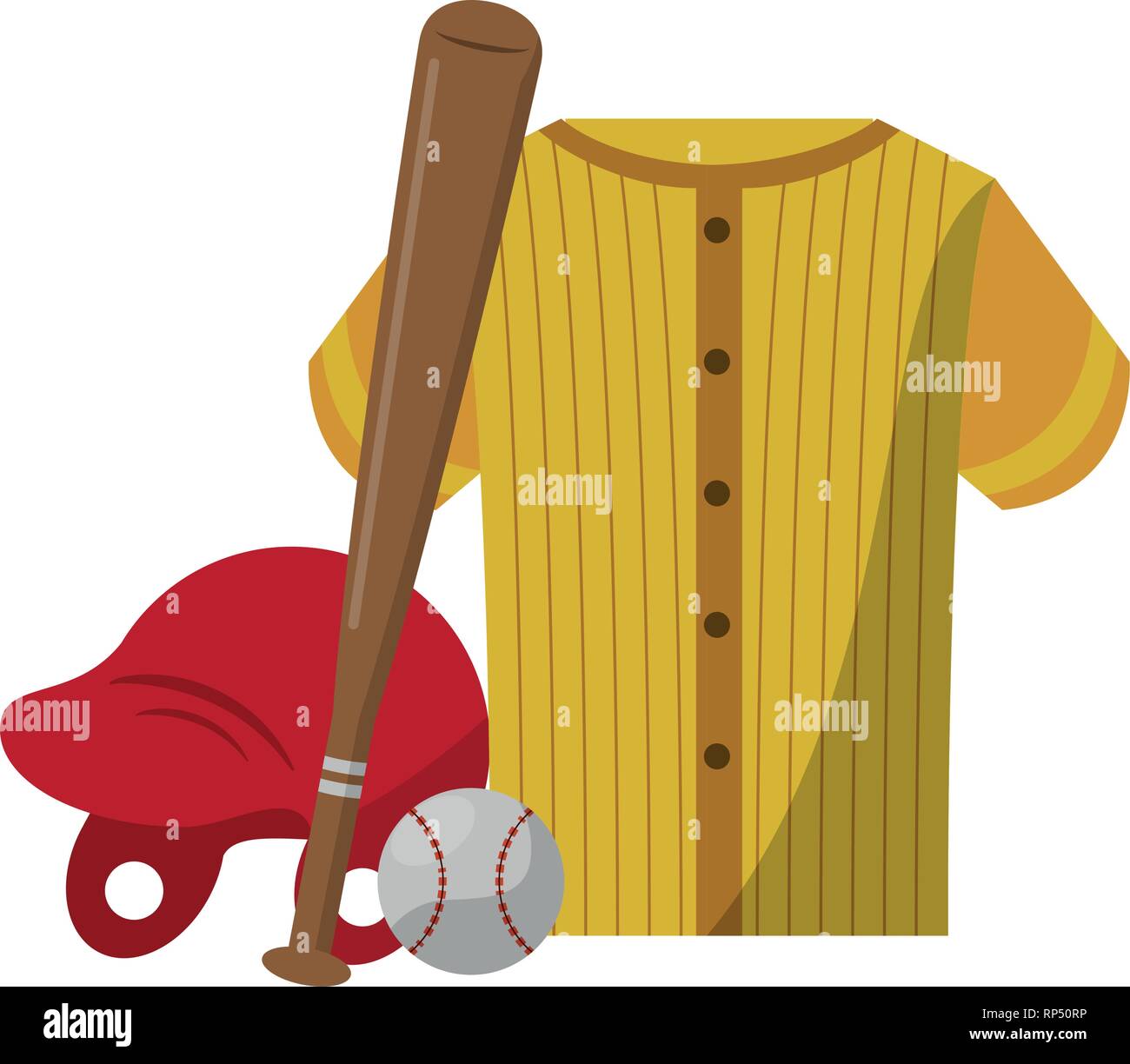 baseball ball bat and hat Stock Vector Image & Art Alamy