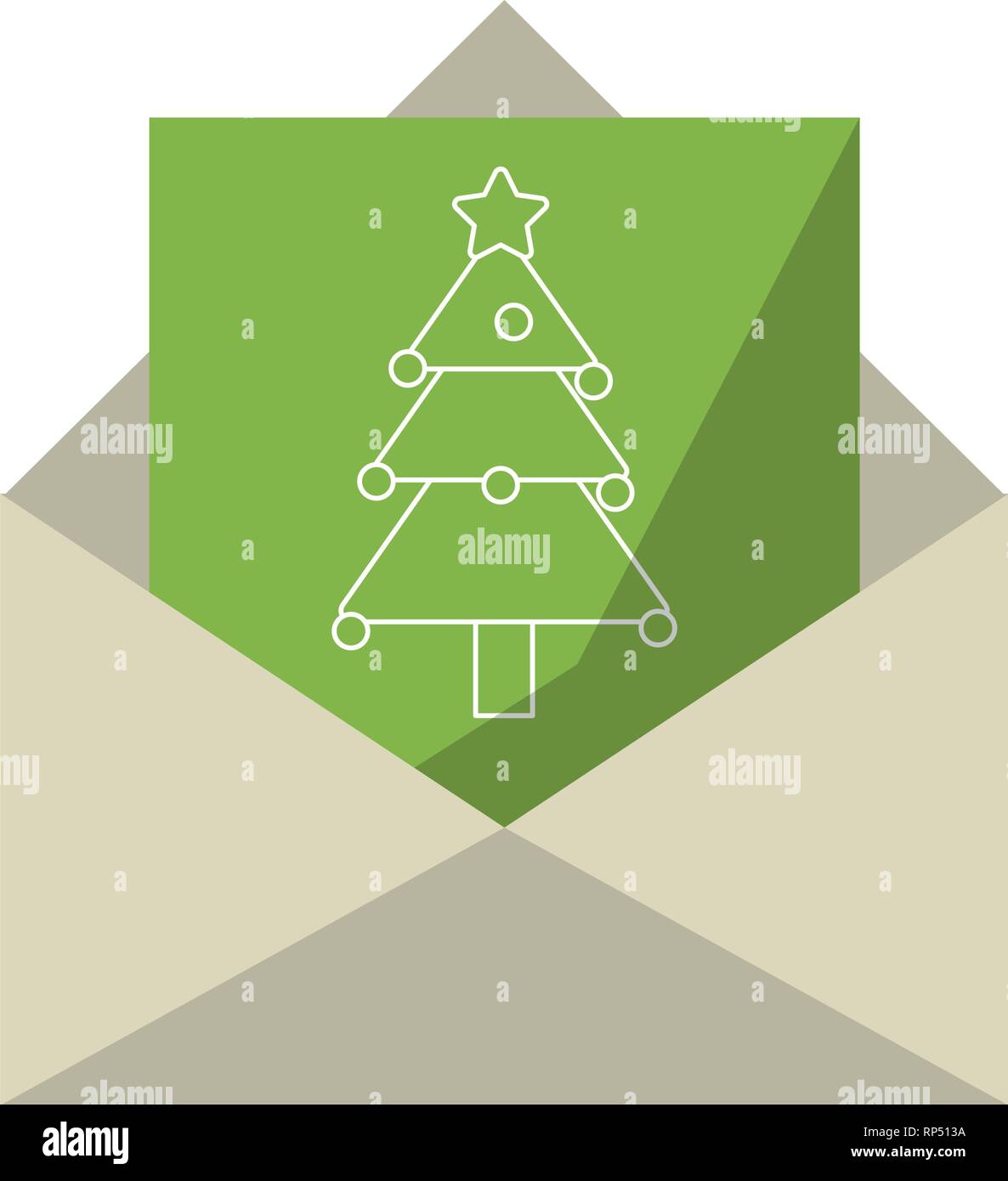 letter with christmas card Stock Vector Image & Art - Alamy
