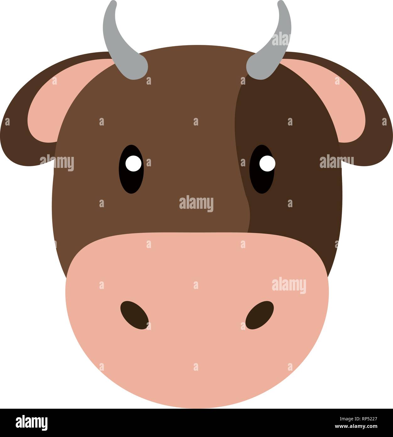 cow animal head cartoon Stock Vector Image & Art Alamy