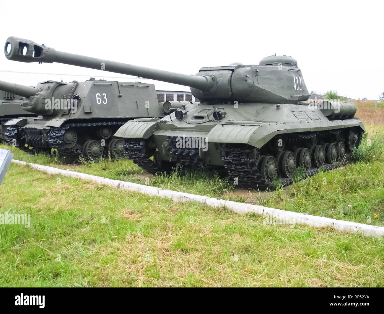 Kubinka, Russia - June 12, 2011: Museum of armored vehicles under the open sky and under sheds in Kubinka near Moscow. Stock Photo