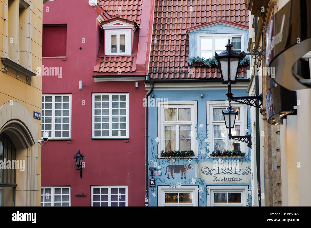 Quirky 1221 Restorans - one of the most instagrammable views in Riga, Latvia Stock Photo