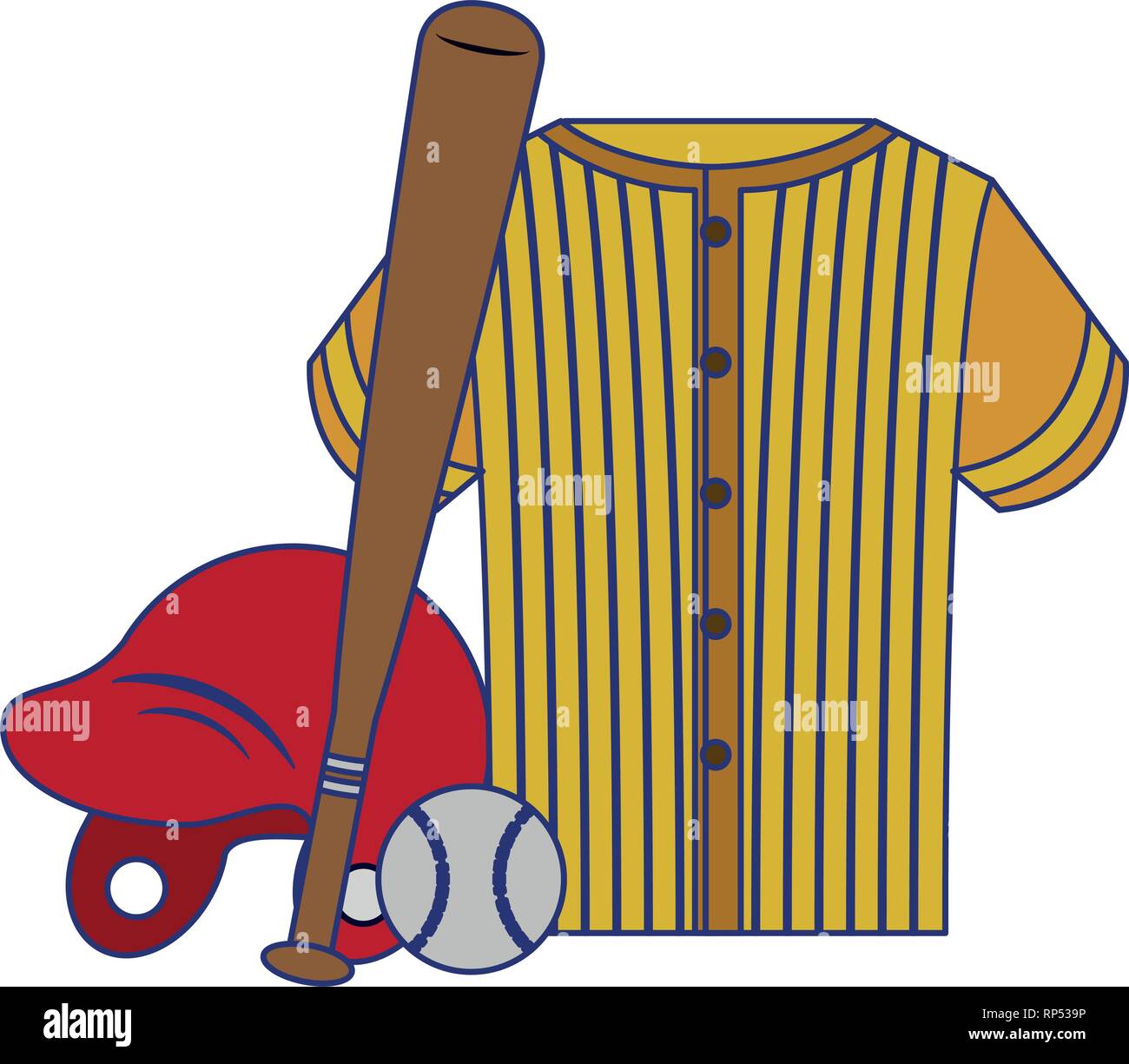baseball ball bat and hat Stock Vector Image & Art Alamy