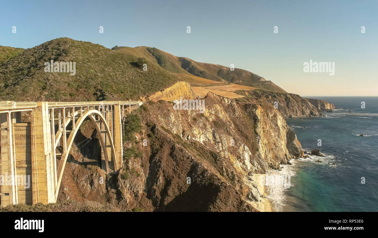 bixby bridge on highway 1 along the california coast in big sur Stock Photo