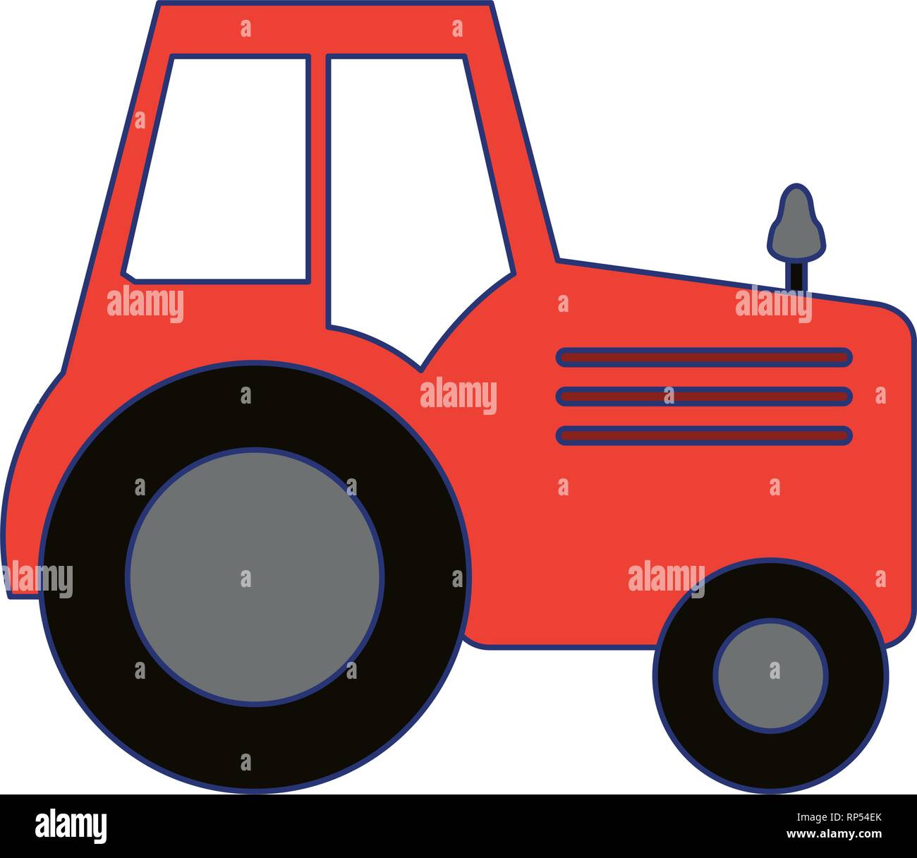 Farmer driving tractor vector cartoon hi-res stock photography and ...