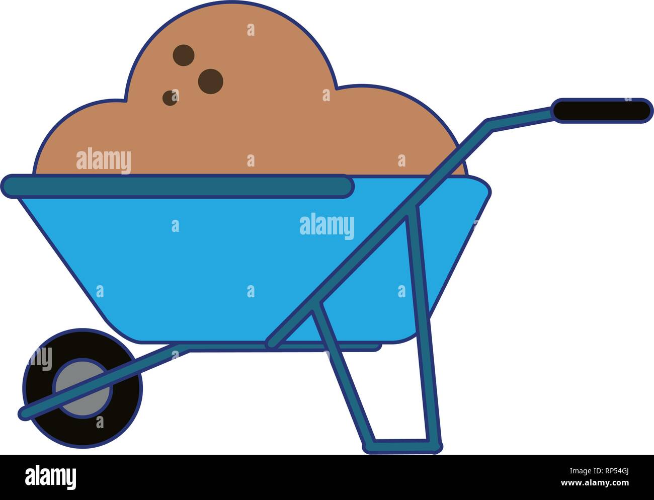 wheelbarrow with ground Stock Vector Image & Art - Alamy