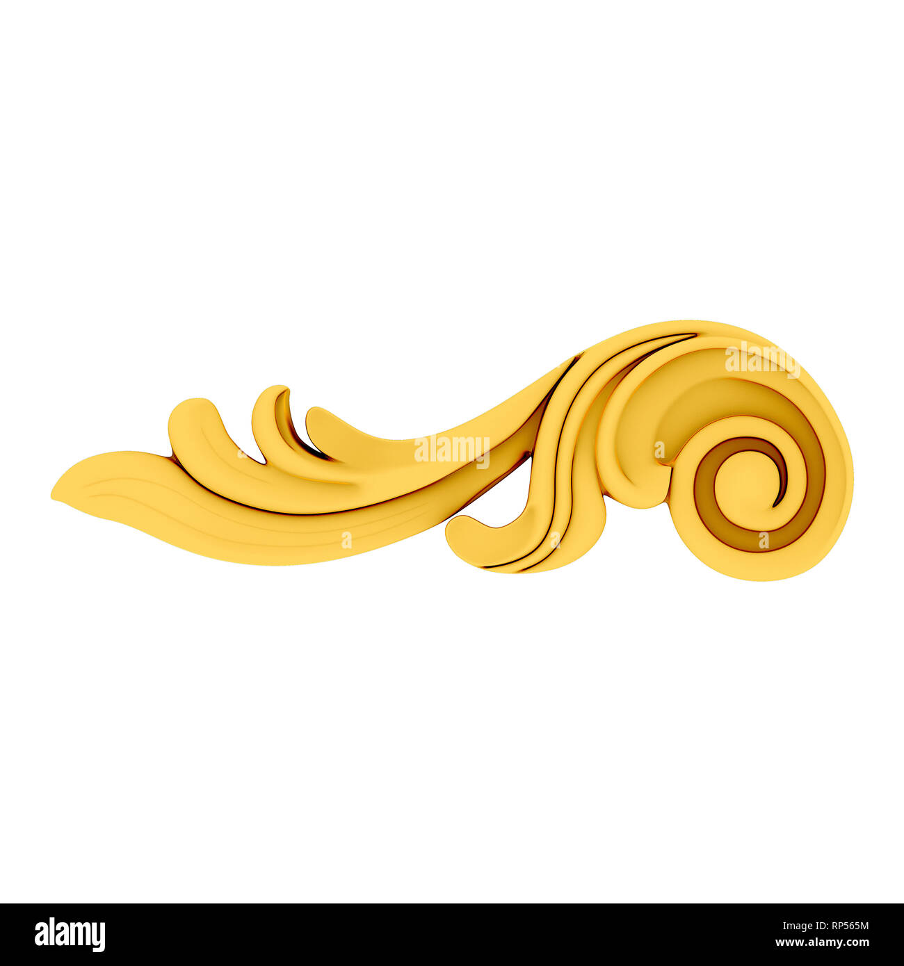 3d render gold color decor object Stock Photo Alamy