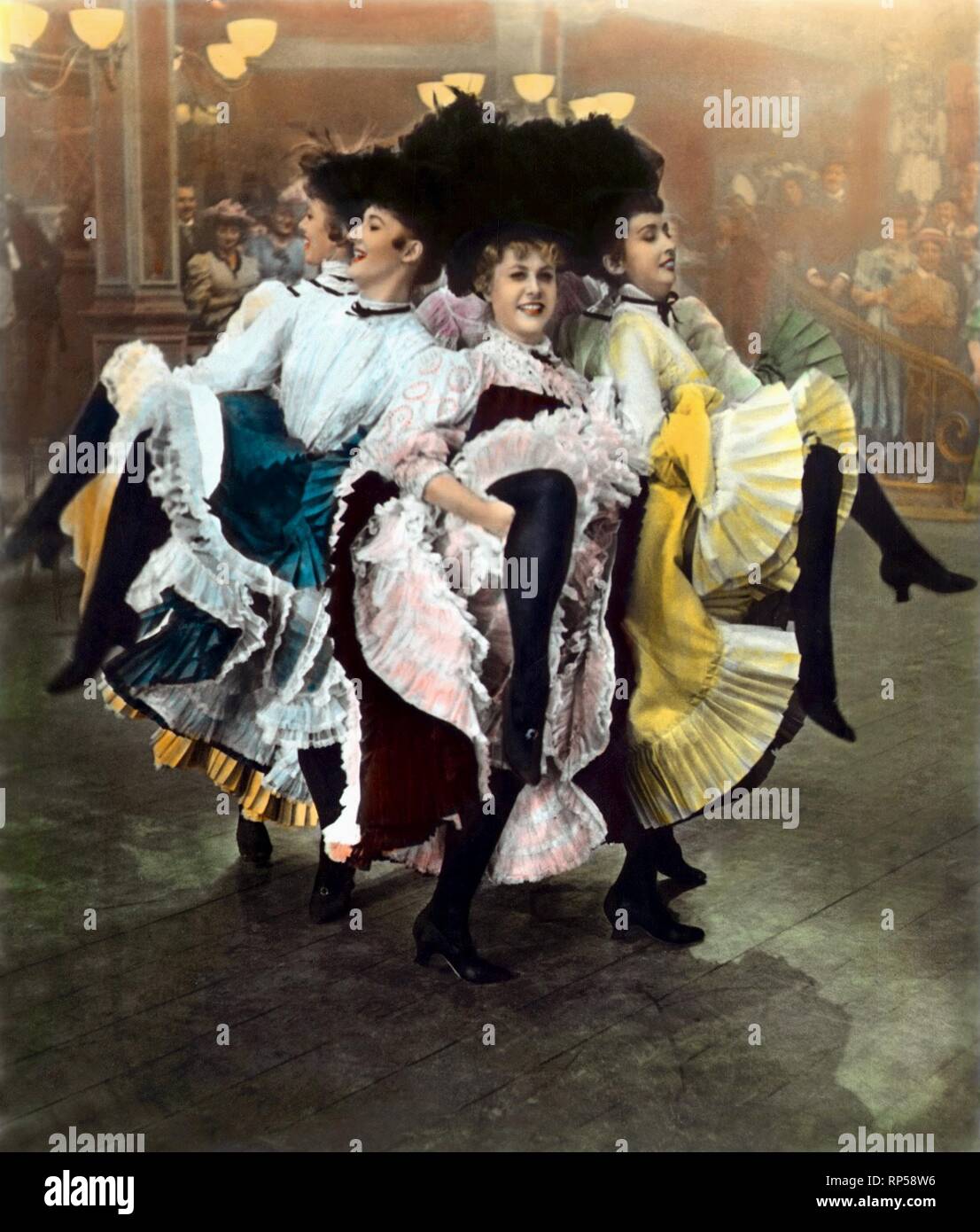 CAN CAN DANCERS, MOULIN ROUGE, 1952 Stock Photo