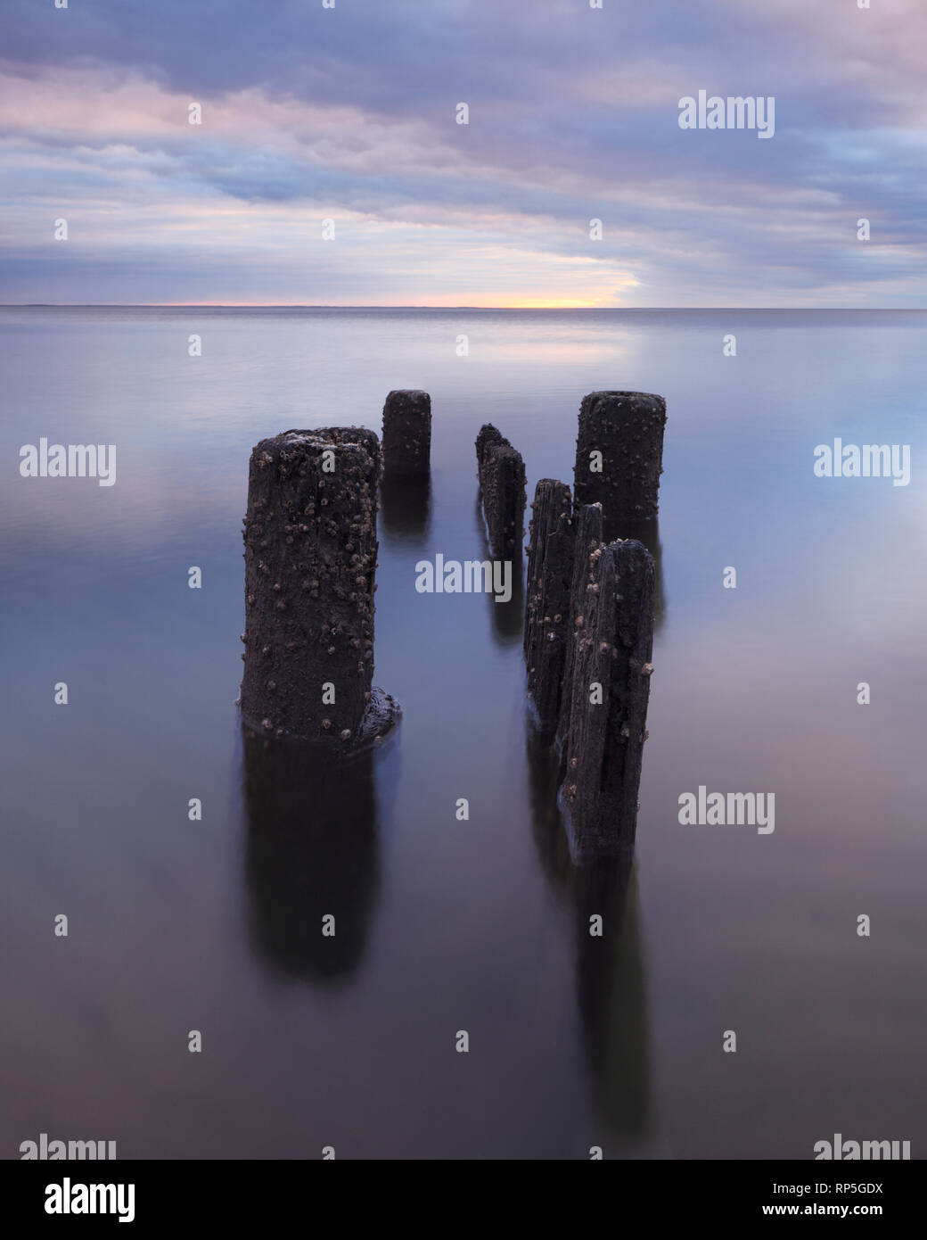 Subdued sunrise at North Beach in Virginia Stock Photo