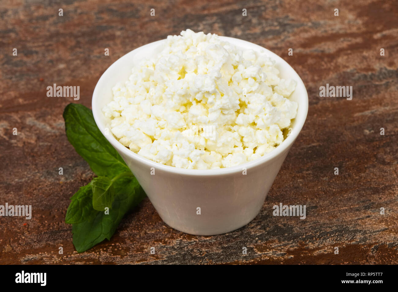 Natural Cottage Cheese Served Mint Leaves Stock Photo 237386471