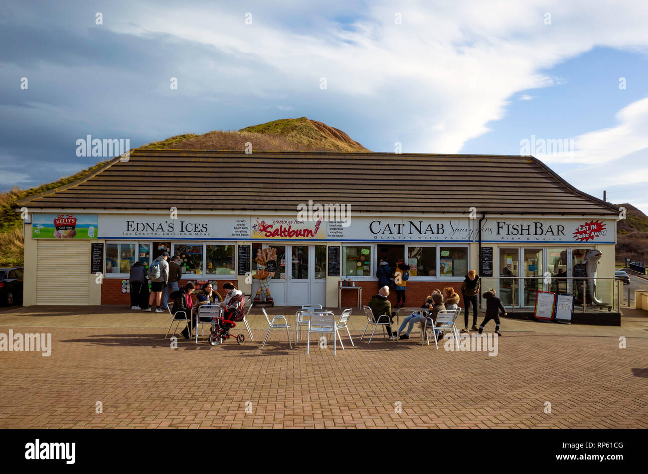 Woman fish and chips beach hires stock photography and images Alamy