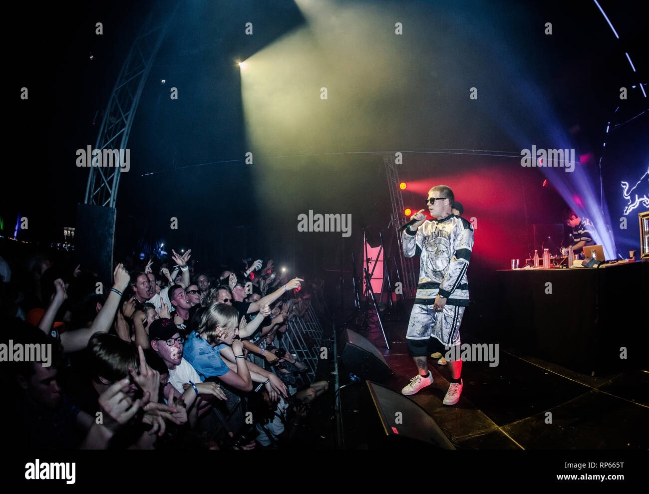 The Swedish rapper Yung Lean performs a live concert at The Red Bull Music  Academy Stage