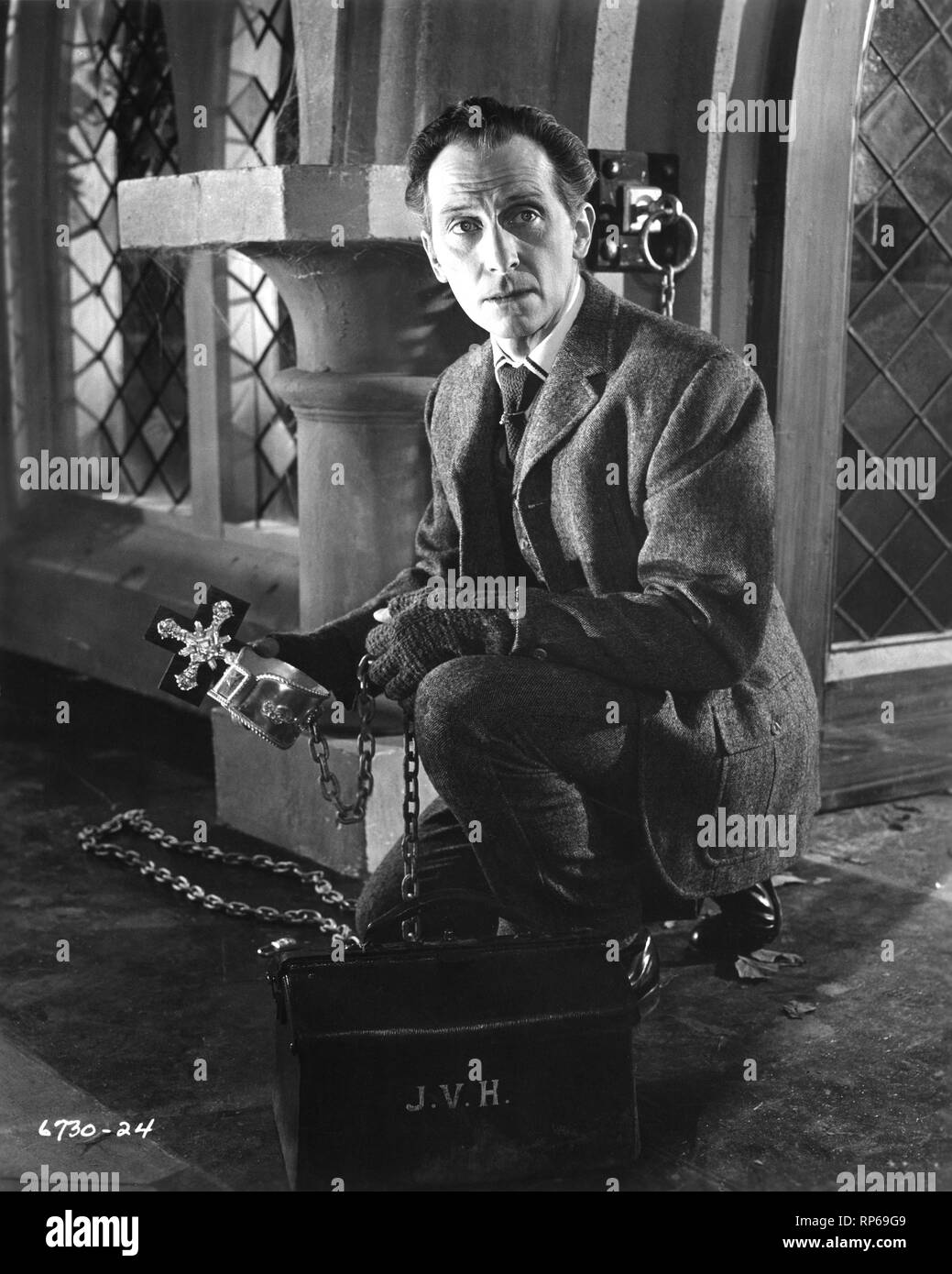 PETER CUSHING as Doctor Professor Abraham Van Helsing in THE BRIDES OF
