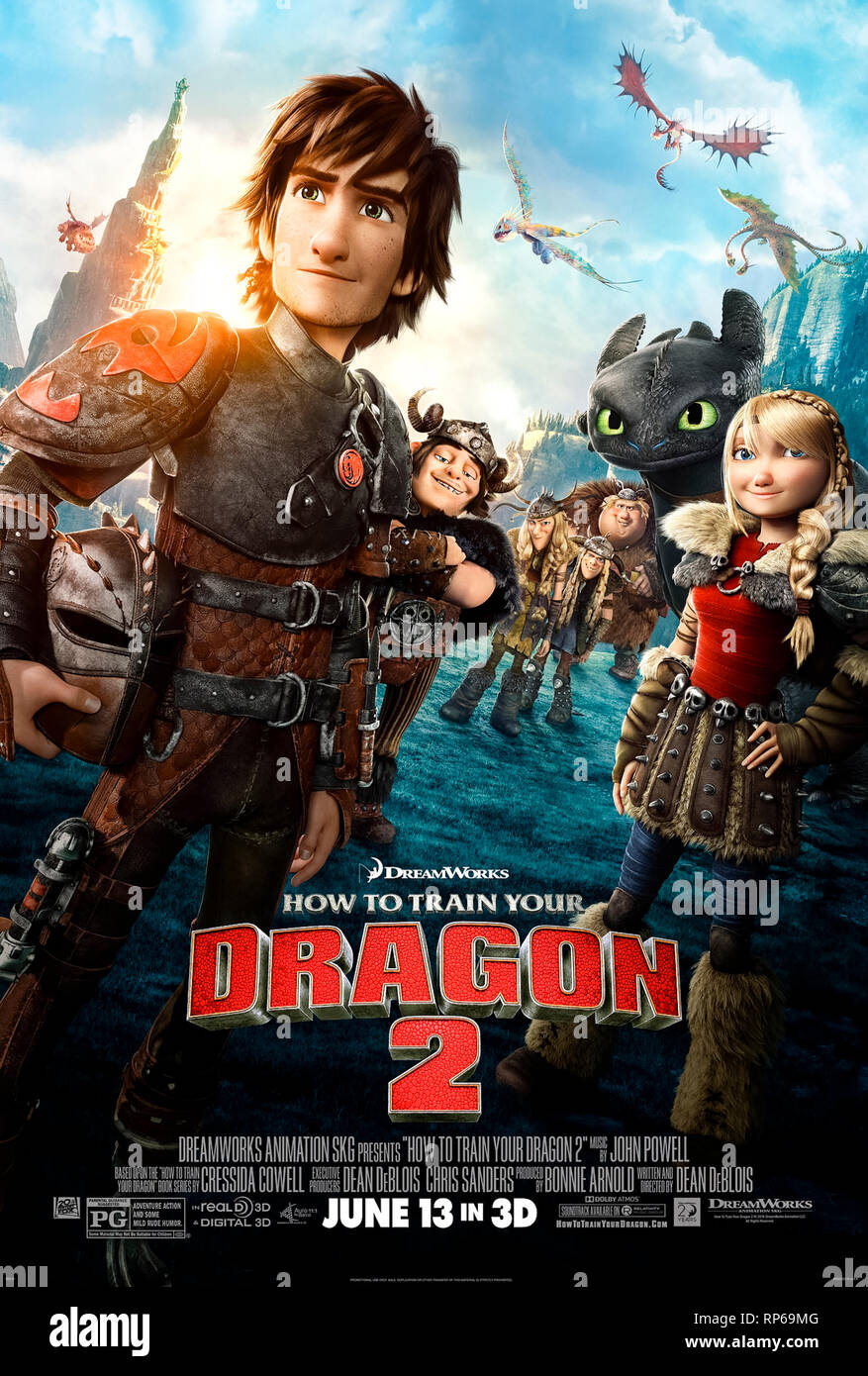 How to Train Your Dragon 2 (2014) directed by Dean DeBlois and starring Jay Baruchel, Cate Blanchett and Gerard Butler. Stock Photo