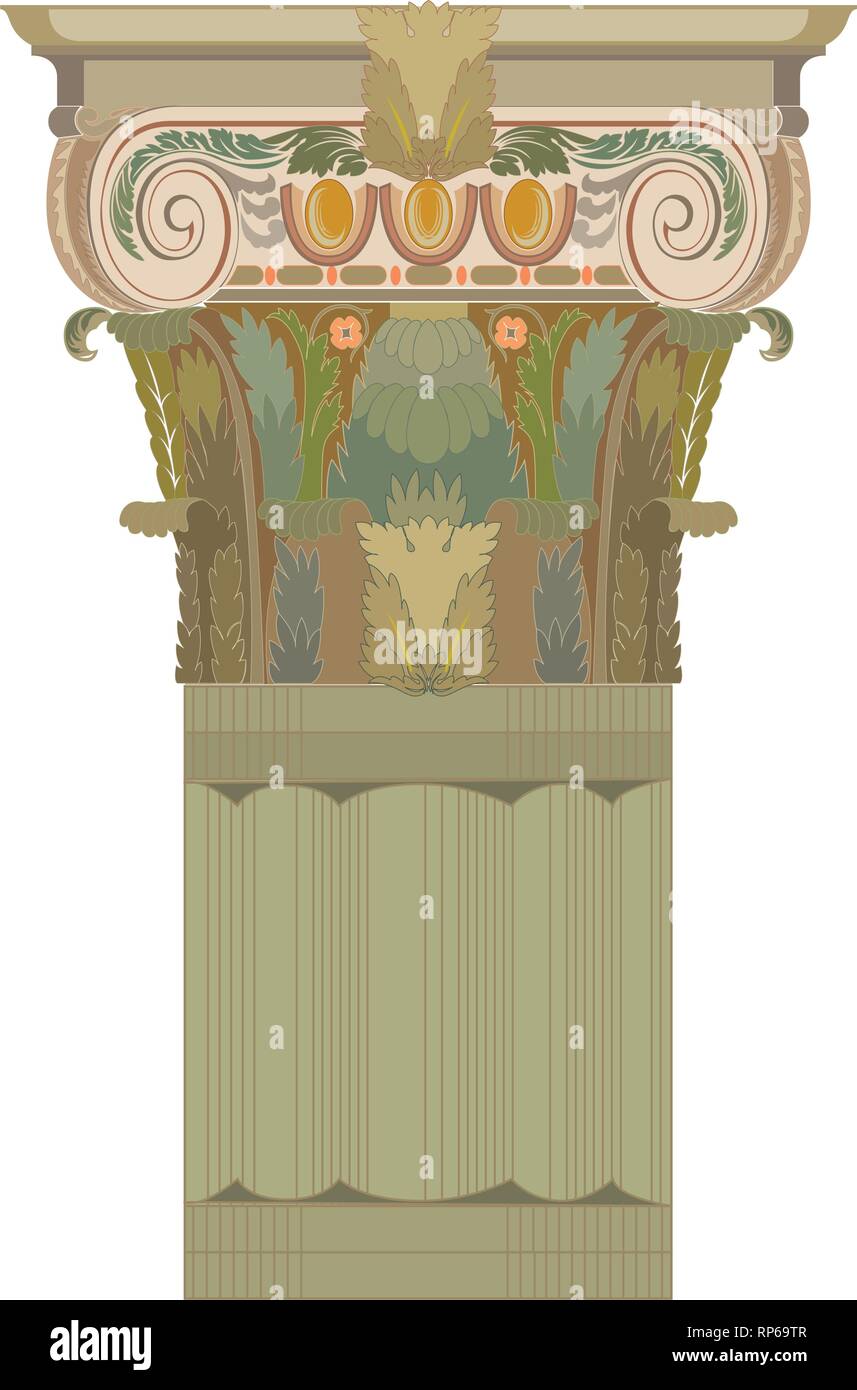 Vector decorative Greek column Stock Vector Image & Art Alamy