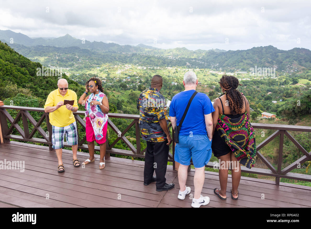 Belmont Lookout Point, Mespo Highway, Saint Vincent and the Grenadines, Lesser Antilles, Caribbean Stock Photo
