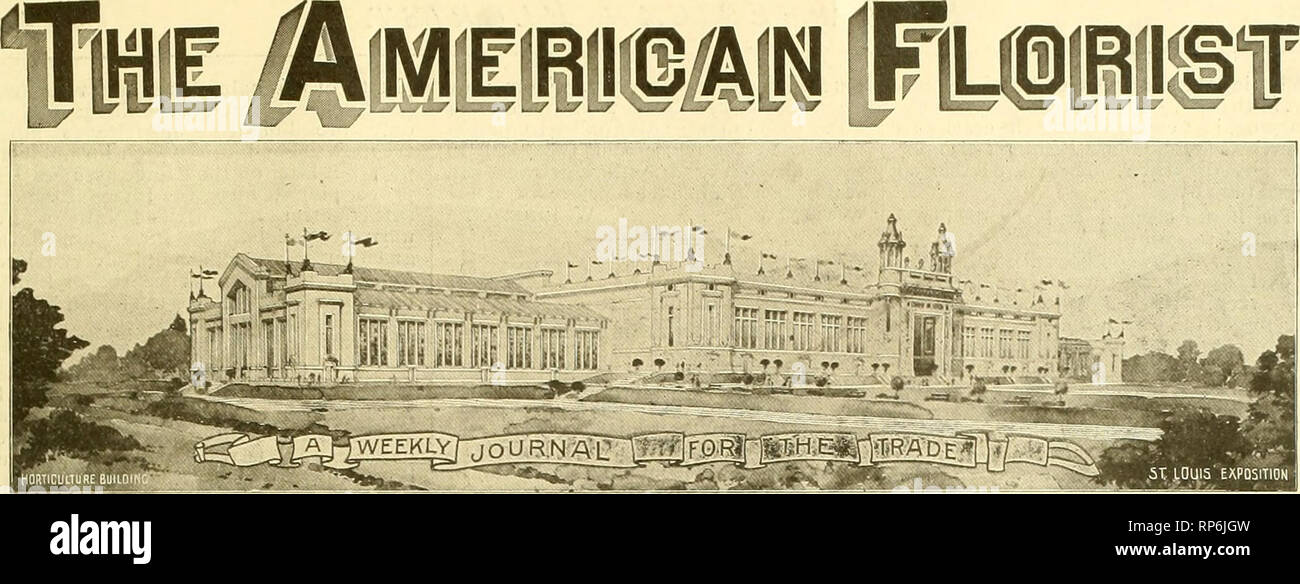 . The American florist : a weekly journal for the trade. Floriculture; Florists. EmEriLd ji- &quot;Lliti Prow of tha UesseIj ibere may be mare camlart Jiniiu:,itipd, uul wi.- aid iiu llrtiL la touch Unknawn Seas.&quot; Vol. XXII. CHICAGO AND NEW YORK, JULY i6, 1904. No. 841. ITiHiii lUm^Wimm fiummw NlITETEEHTH YSAB. Copyright 1904, by American Florlit Company Entered as Second-Class Mail Matter. FUBLIBHKD EVSBY SATUBDAT BT AMERICAN FLORIST COMPANY, 334 DMrborn St., Chicago. Butern OHIce: 4a W. aSth St., Naw York. Subscription, 11.00 a year. To Europe, 13 00. Subscriptions accepted only from th Stock Photo