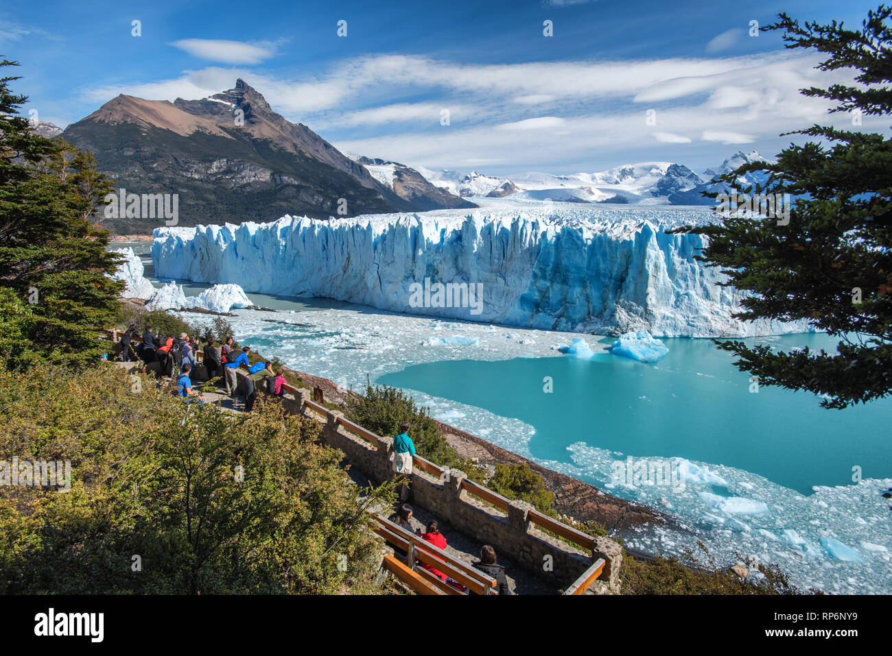 Perito Moreno Glacier at Glacier National Park outside El Calafate, Argentina Stock Photo