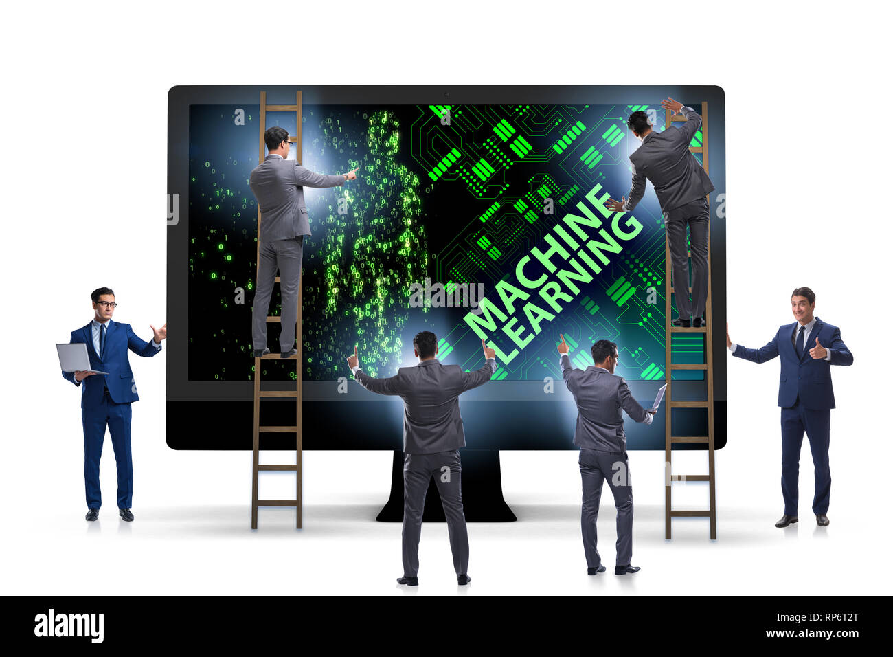 Machine learning concept as modern technology Stock Photo - Alamy