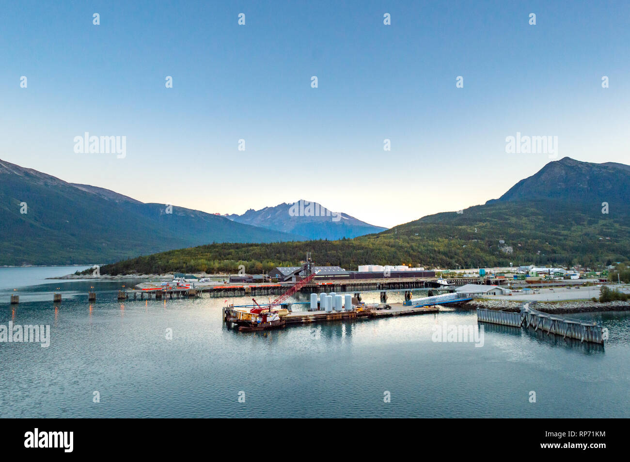 September 15, 2018 Skagway, AK Small boat harbour and industrial
