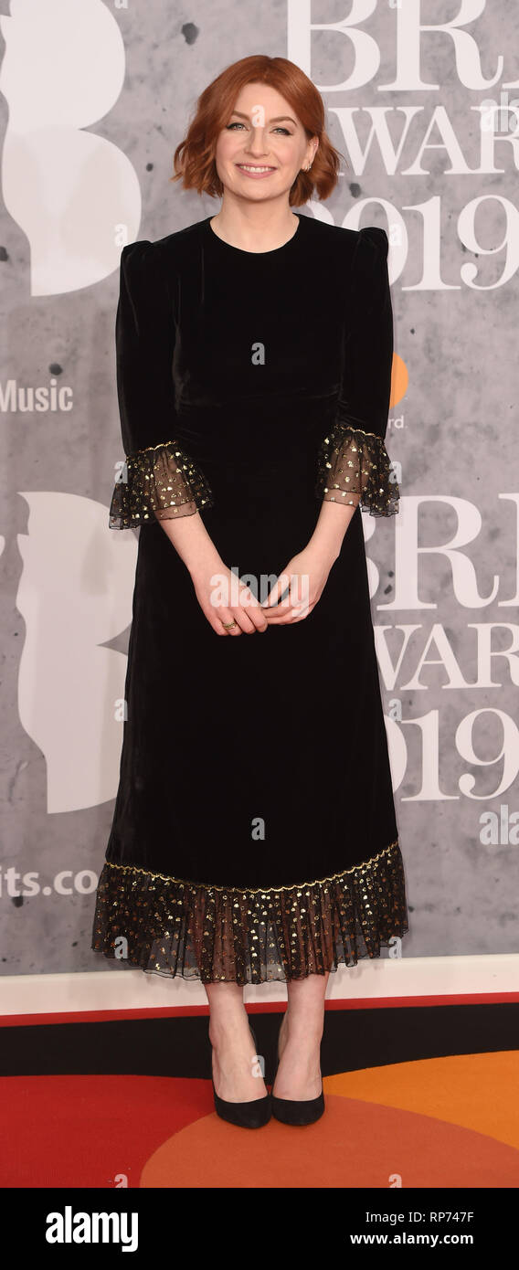 Photo Must Be Credited ©Alpha Press 079965 20/02/2019 Alice Levine The Brit Awards 2019 at The O2 Arena London Stock Photo