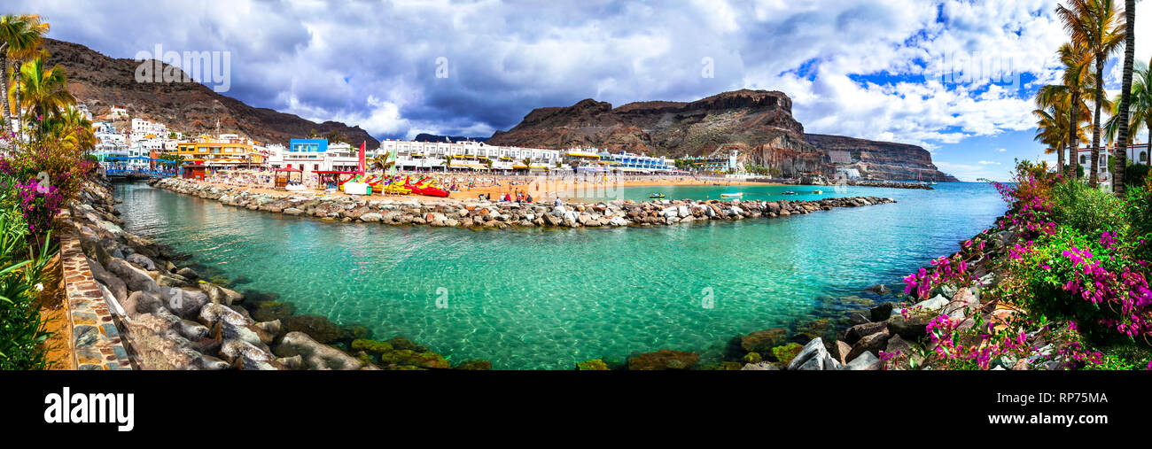 Beautiful Puerto de Mogan village,Gran Canaria,Spain Stock Photo