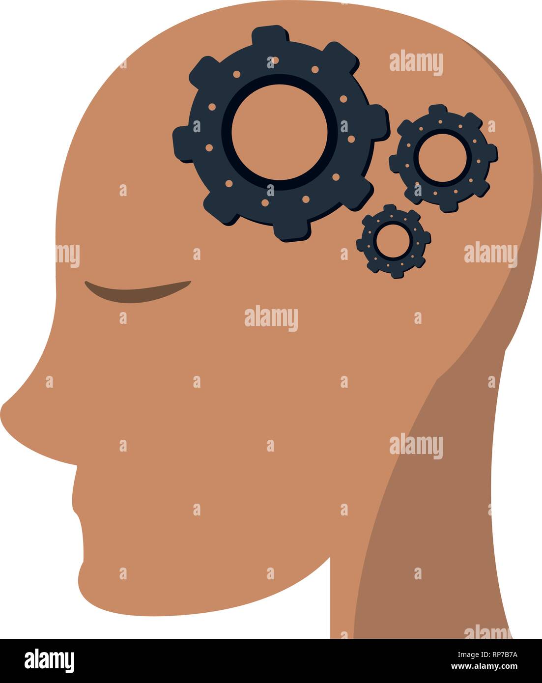 head with gears in mind Stock Vector Image & Art - Alamy