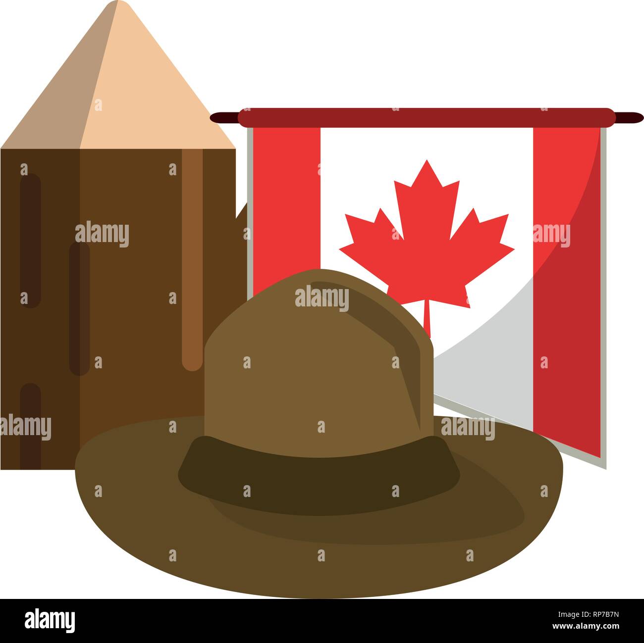 Canada flag with hat and trunk Stock Vector Image & Art Alamy