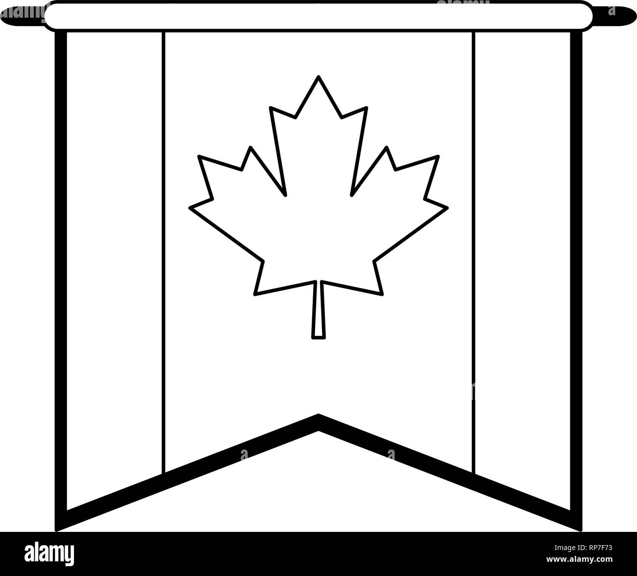 Canada Flag Black and White Stock Photos & Images Alamy
