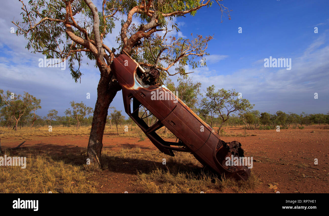 Abandoned car along road hi-res stock photography and images - Alamy