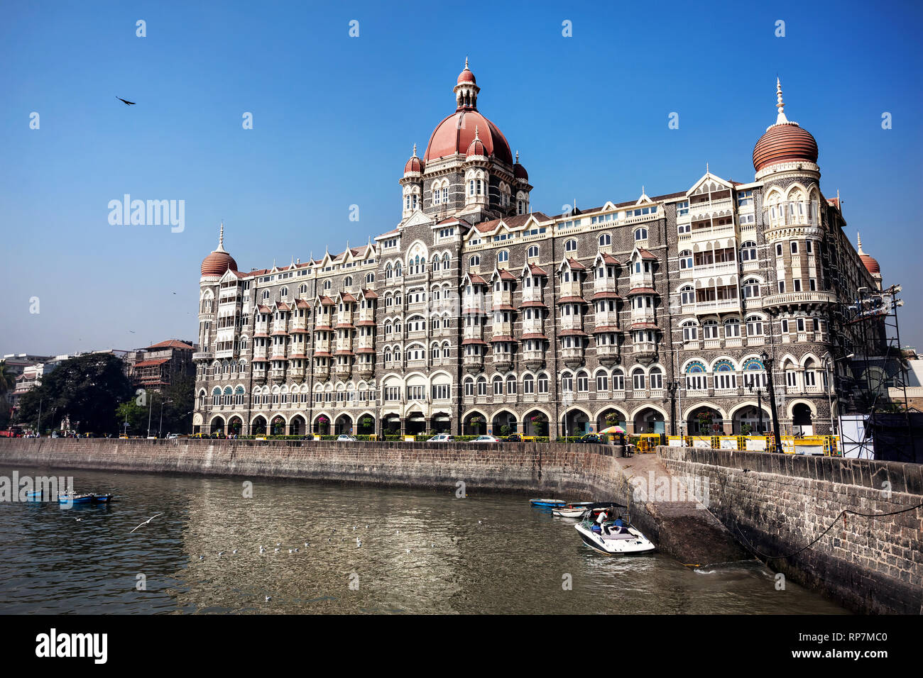 Taj Mahal hotel famous building of touristic part in Mumbai, India Stock Photo