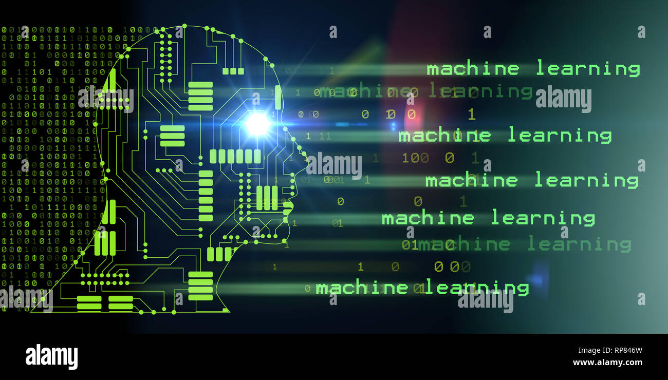 Machine learning and cognitive computing - 3d rendering Stock Photo