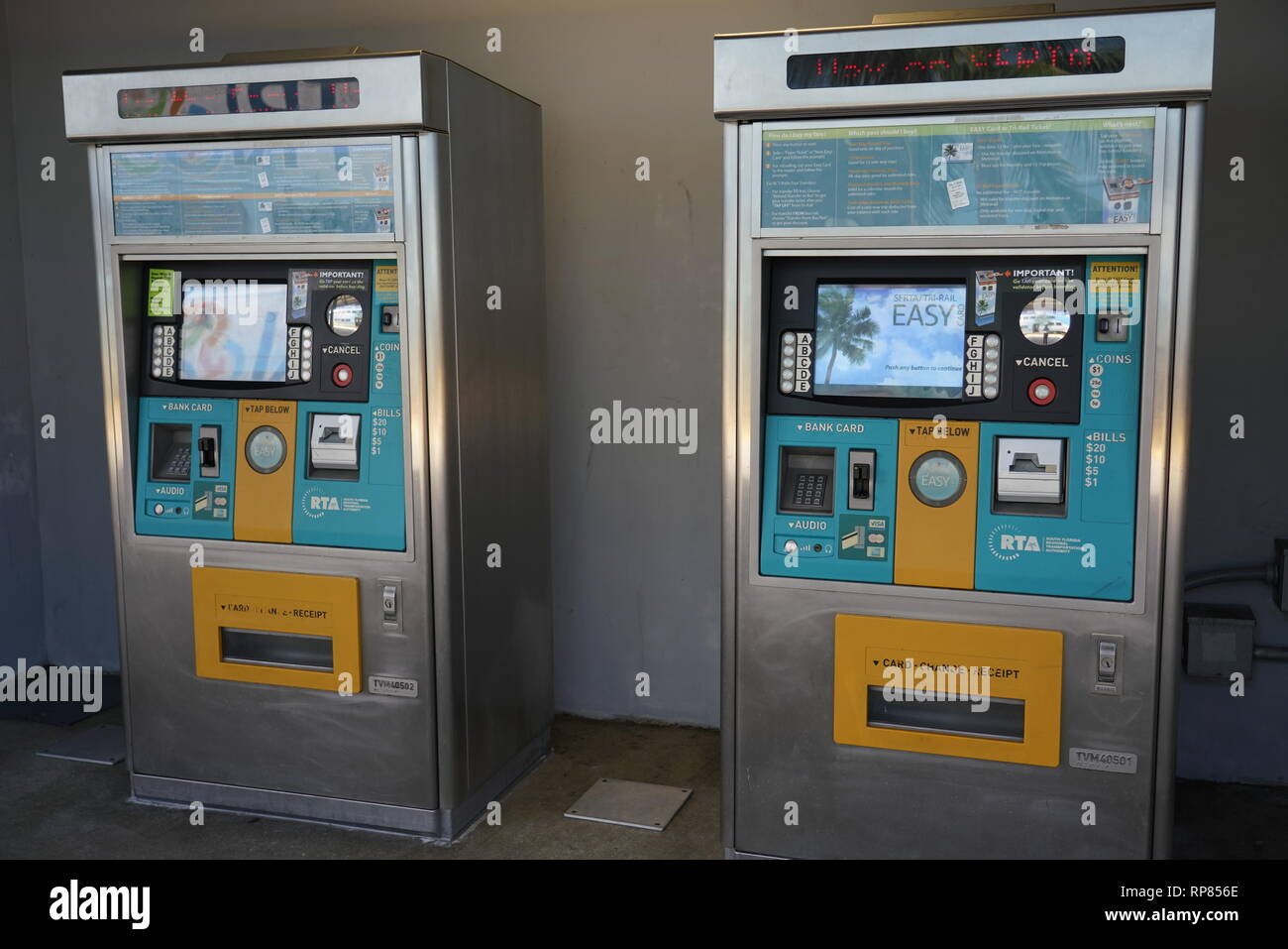 Automatic ticketing station at Mongonia Park, FL Stock Photo