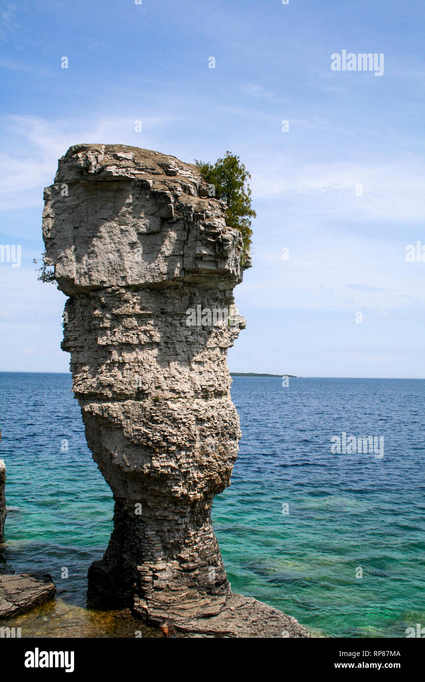 Flower Pot Island in the Bruce Peninsula, Ontario Stock Photo Alamy
